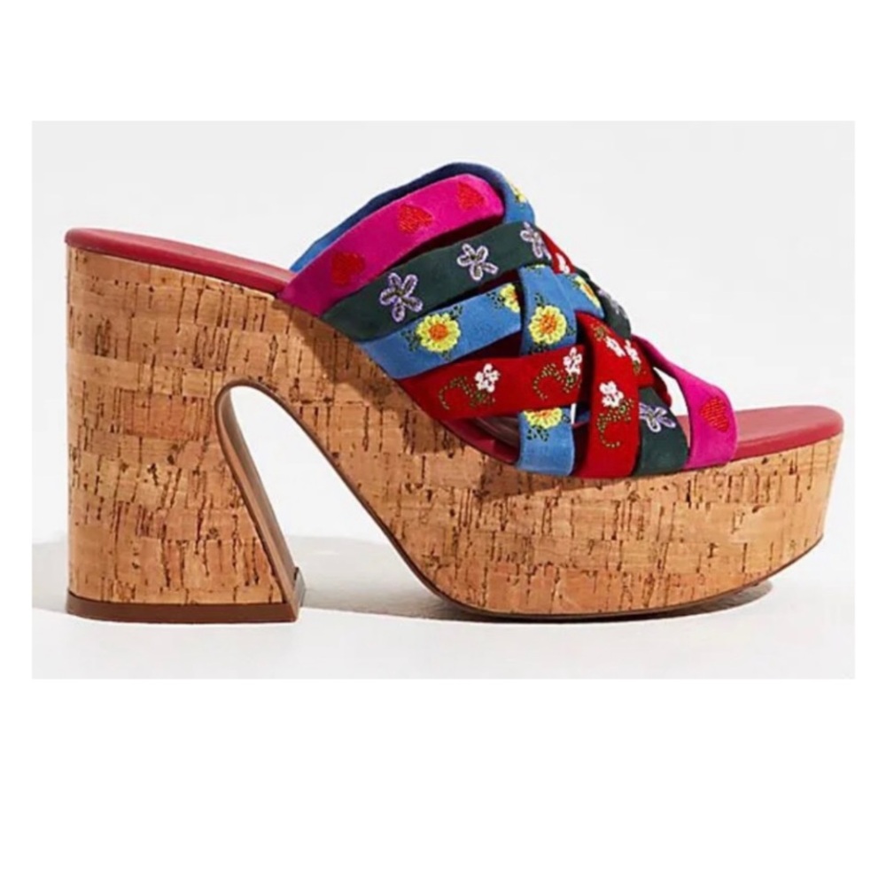 SUPER SALE🎈NIB FREE PEOPLE LISBON PLATFORM CORK MULE! - Picture 2 of 5